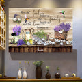 Cotton flower, Lavender painting, Colorful hummingbird, Bless the food before us - Jesus Landscape Canvas Prints, Wall Art