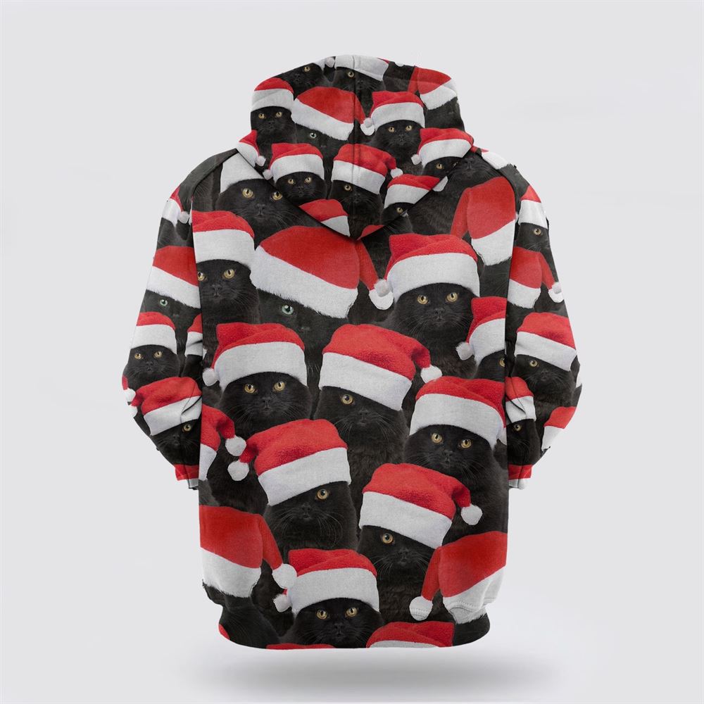 Black Cat Christmas Group All Over Print 3D Hoodie For Men And Women, Christmas Cat Hoodie, Christmas Hoodie Cute, Christmas Fashion
