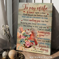 To my wife, Cardinal painting, Flower basket, I love you forever and always - Couple Portrait Canvas Prints, Wall Art