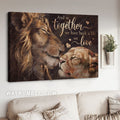 Lion painting, Lion couple, Together we have built a life we love - Couple Landscape Canvas Prints, Wall Art