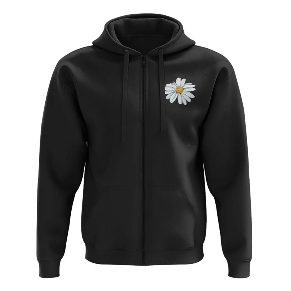 Fé Daisy Cross Flag All Over Print 3D Hoodie, Christian Hoodie, Christian Sweatshirt, Bible Verse Shirt