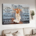 Daughter to mom, Beautiful lady, Walking on the beach, My loving mother, I love you - Family Landscape Canvas Prints, Wall Art