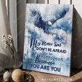 To my son, Blue sky, Bald eagle drawing, Don't be afraid to be different - Family Portrait Canvas Prints, Wall Art