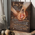 Dad to son, Holding hands, Sweet heart, I will always have your back - Family Portrait Canvas Prints, Wall Art