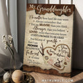 Grandma to granddaughter, Vintage letter, Flower heart, Love you for the rest of mine - Family Portrait Canvas Prints, Wall Art