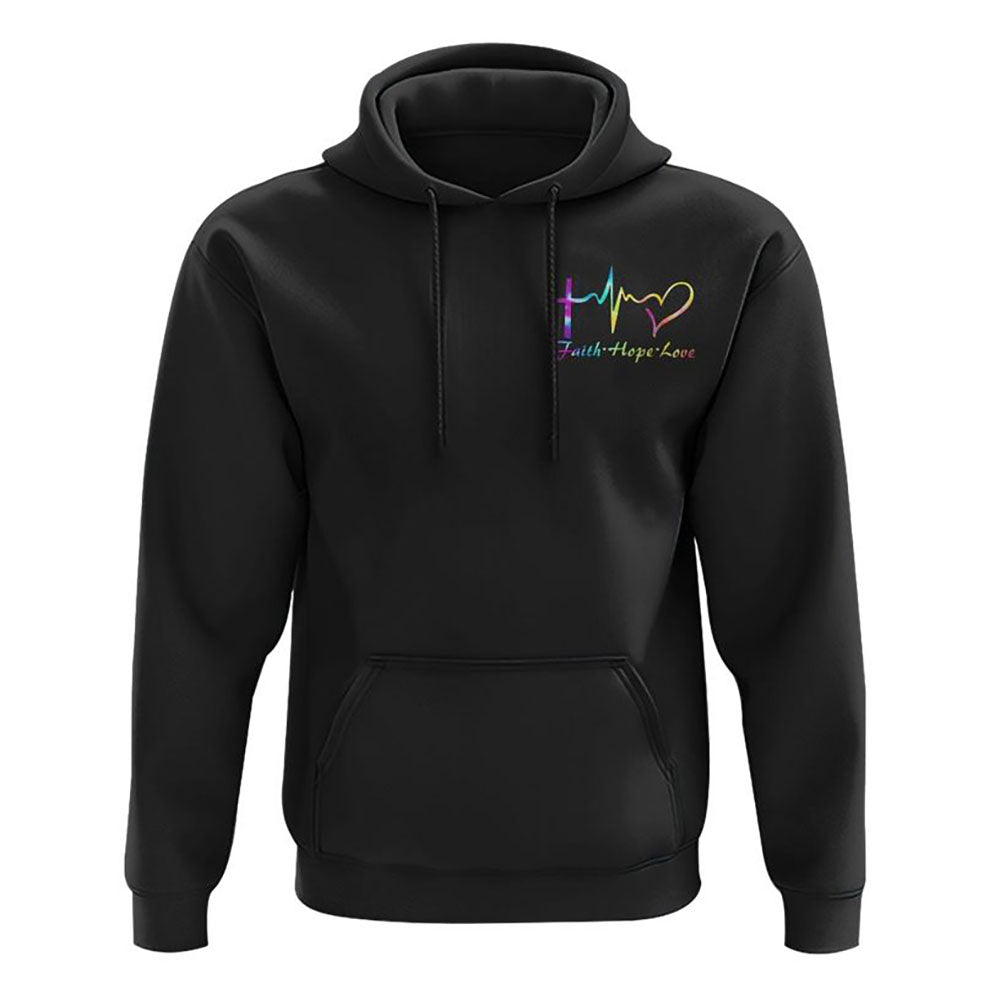 Fe' Rose Cross Tie Dye Watercolor All Over Print 3D Hoodie, Christian Hoodie, Christian Sweatshirt, Bible Verse Shirt
