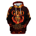 God Will Not Abandon Those Who Search For Him Hoodies Men & Women, God 3D Printed Hoodie, Christian Apparel Hoodies