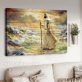 Jesus Christ, Jesus walking on water, Watercolor painting - Jesus Landscape Canvas Prints, Christian Wall Art