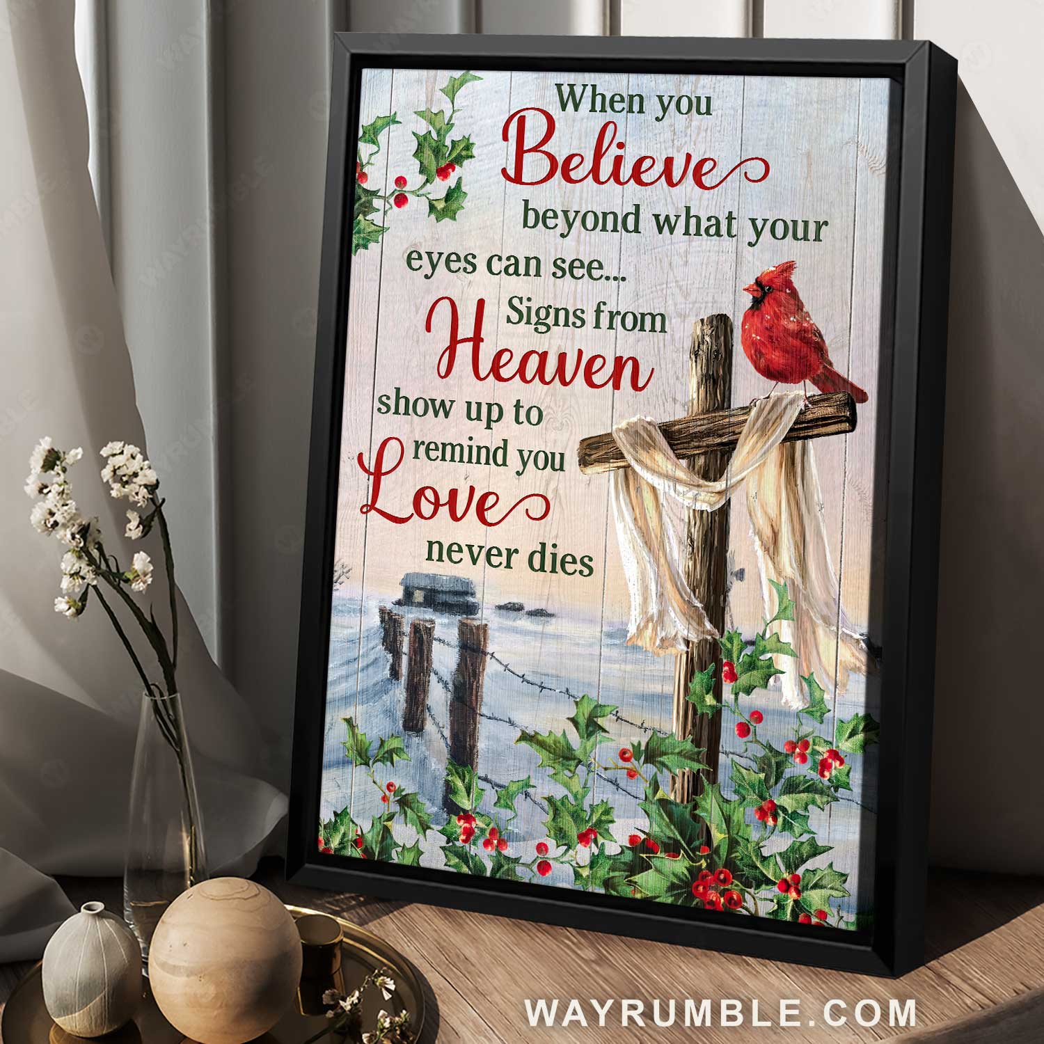 Cute cardinal, Cranberry forest, Pretty sunset, When you believe - Heaven Portrait Canvas Prints, Home Decor Wall Art