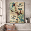 Vintage flower vase, Those we love don't go away - Heaven Portrait Canvas Prints, Wall Art