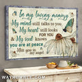 Butterfly drawing, White flower painting, My heart still looks for you - Heaven Landscape Canvas Prints, Wall Art
