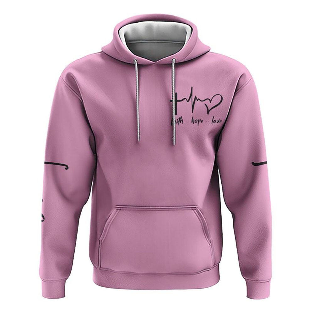 I Am A Simple Woman Pink Flag All Over Print 3D Hoodie, Christian Hoodie, Christian Sweatshirt, Bible Verse Shirt