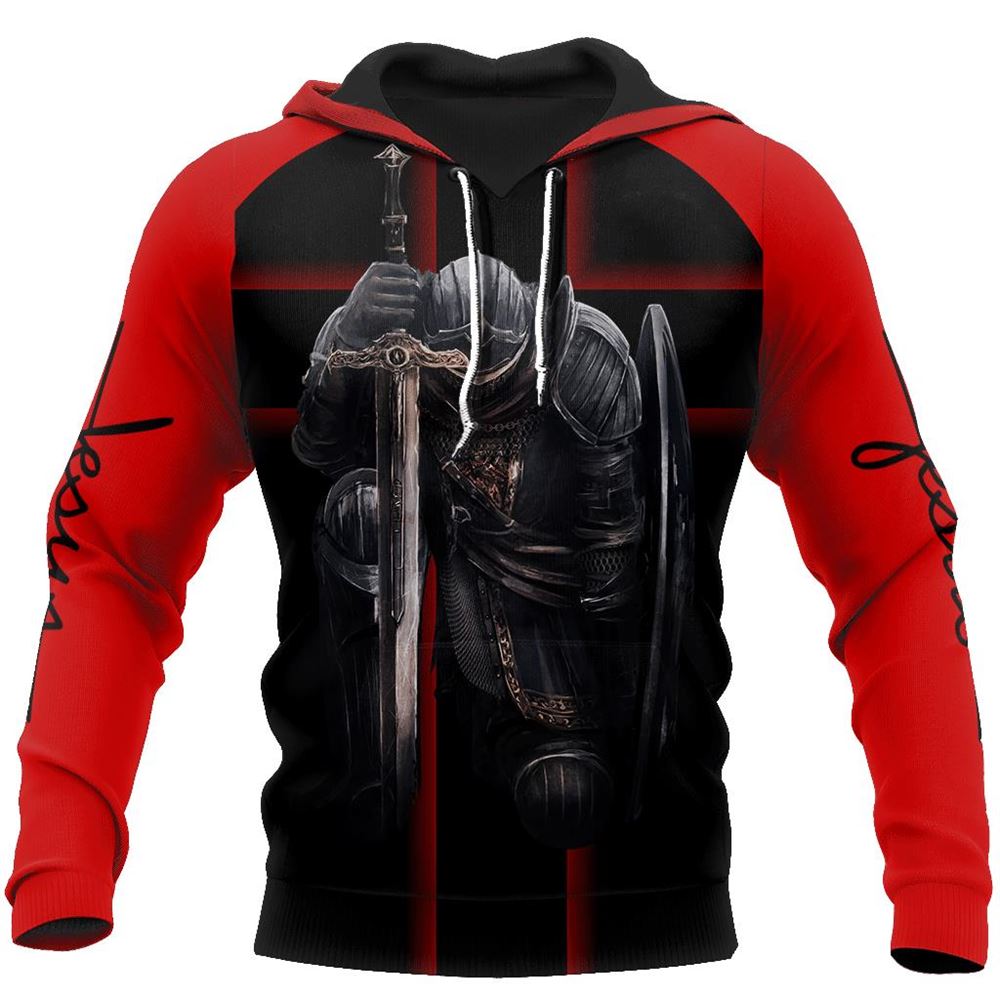 I Bow To None Other Than Lord Jesus Christ Knight Templar God 3D Hoodie For Man And Women, Jesus Printed 3D Hoodie