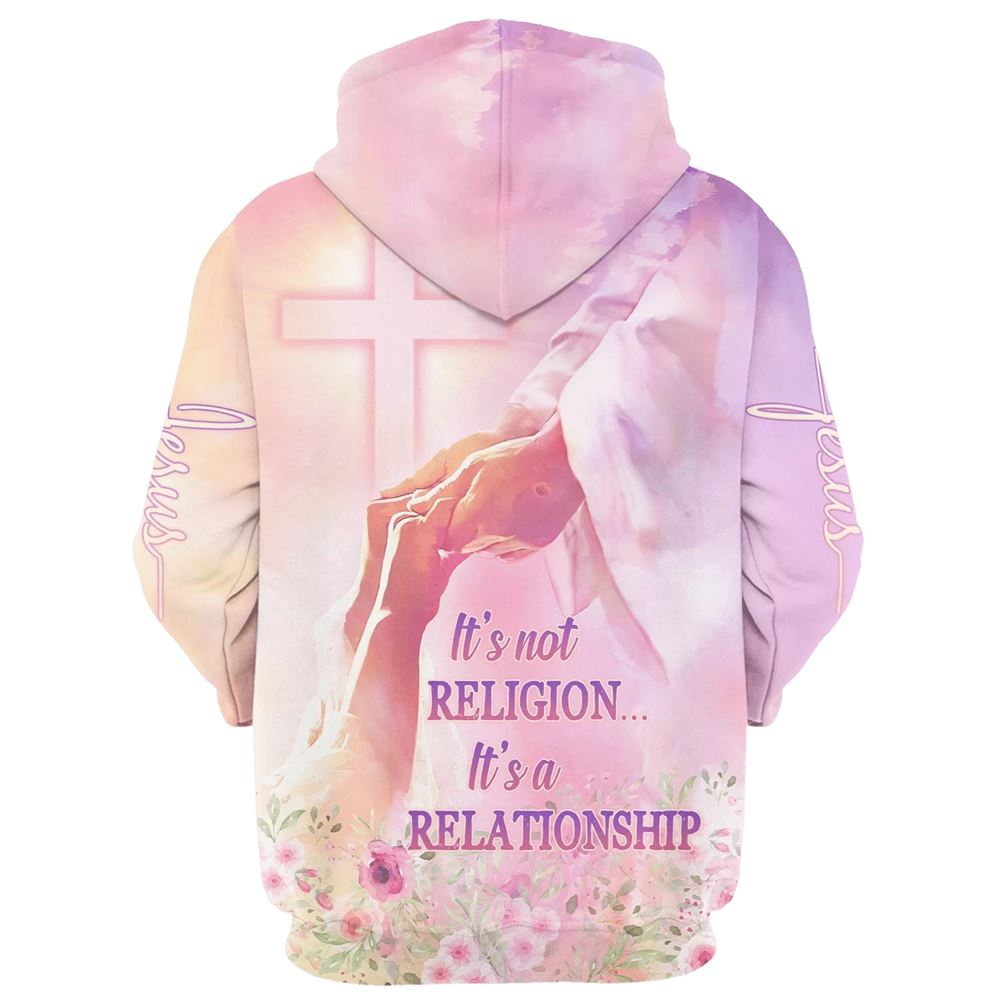 It's Not Religion It's A Relationship Hoodie For Men & Women, God 3D Printed Hoodie, Christian Apparel Hoodies