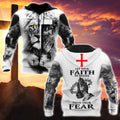 Jesus And Lion Let Your Faith Be Bigger Than Your Fear God 3D Hoodie For Man And Women, Jesus Printed 3D Hoodie
