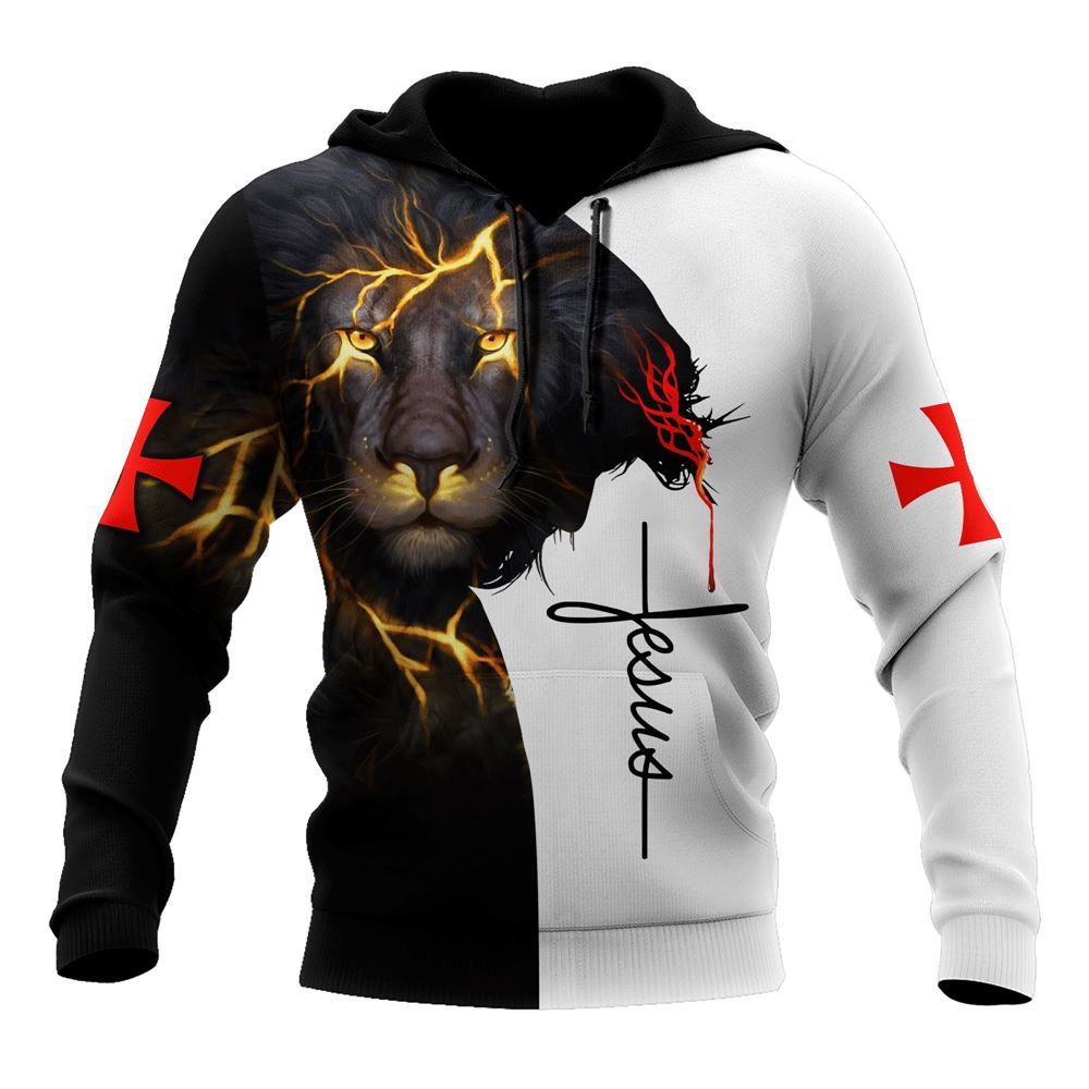 Jesus Christ And Lion My Everything God 3D Hoodie For Man And Women, Jesus Printed 3D Hoodie