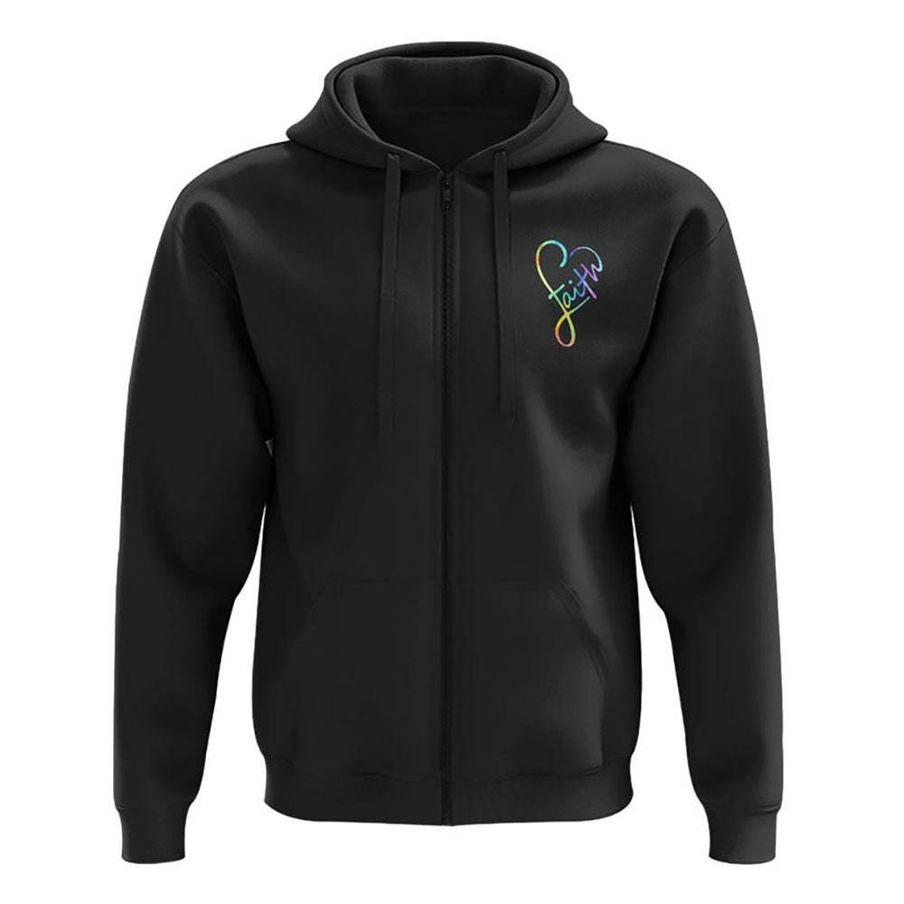 Jesus Cross Colorful Watercolor All Over Print 3D Hoodie, Christian Hoodie, Christian Sweatshirt, Bible Verse Shirt
