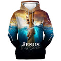 Jesus Is My Savior Hoodie Take My Hand God 3D Hoodies Jesus Hoodie Men & Women, God 3D Printed Hoodie, Christian Apparel Hoodies