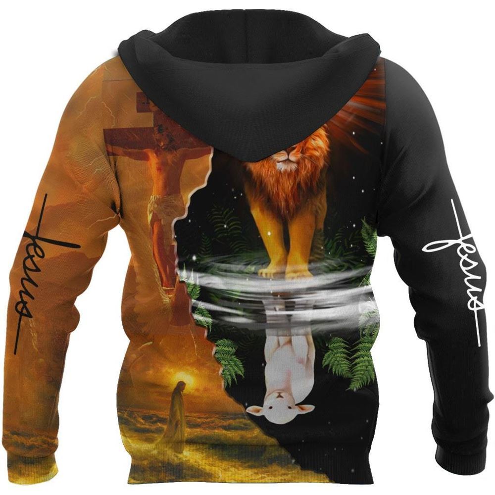 Jesus Lion Lamp God 3D Hoodie For Man And Women, Jesus Printed 3D Hoodie