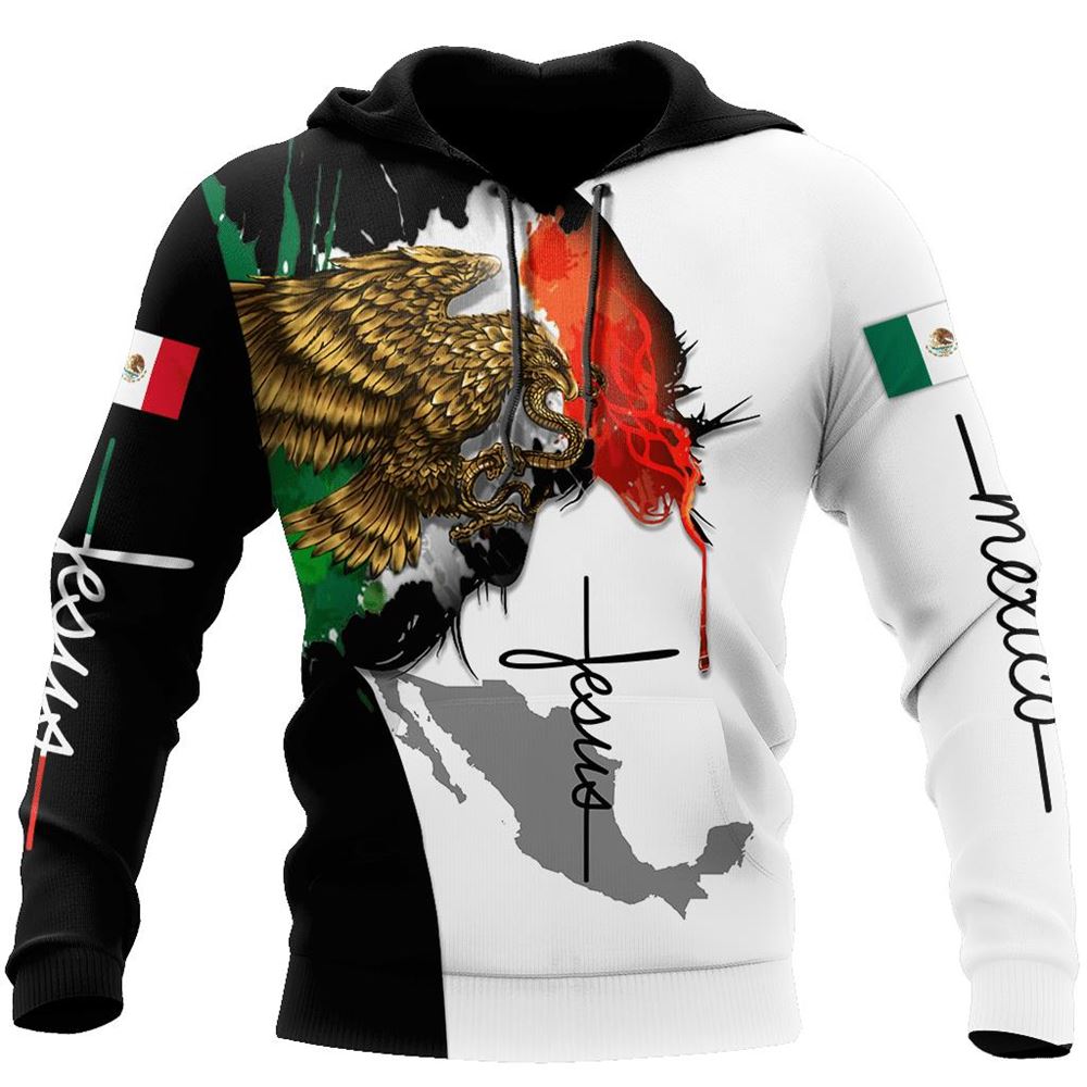 Jesus Mexican Pride God 3D Hoodie For Man And Women, Jesus Printed 3D Hoodie