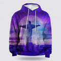 Jesus Statue Pattern 3D Hoodies For Women Men, God 3D Printed Hoodie, Christian Apparel Hoodies