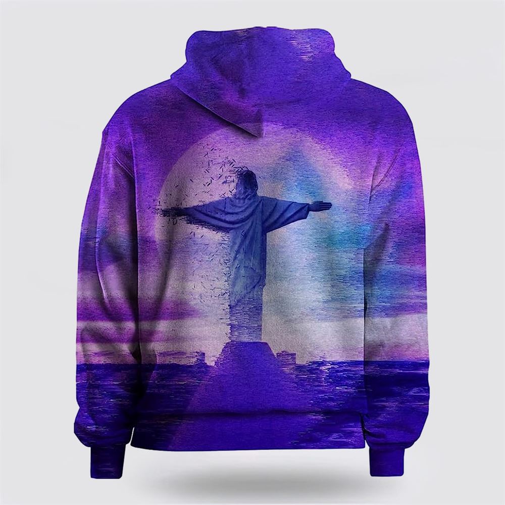 Jesus Statue Pattern 3D Hoodies For Women Men, God 3D Printed Hoodie, Christian Apparel Hoodies