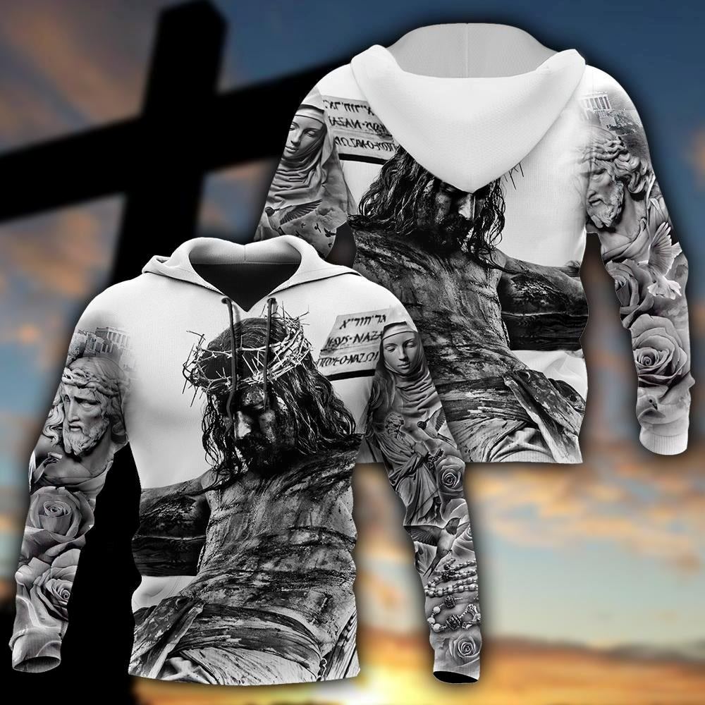 Jesus Tattoo God 3D Hoodie For Man And Women, Jesus Printed 3D Hoodie
