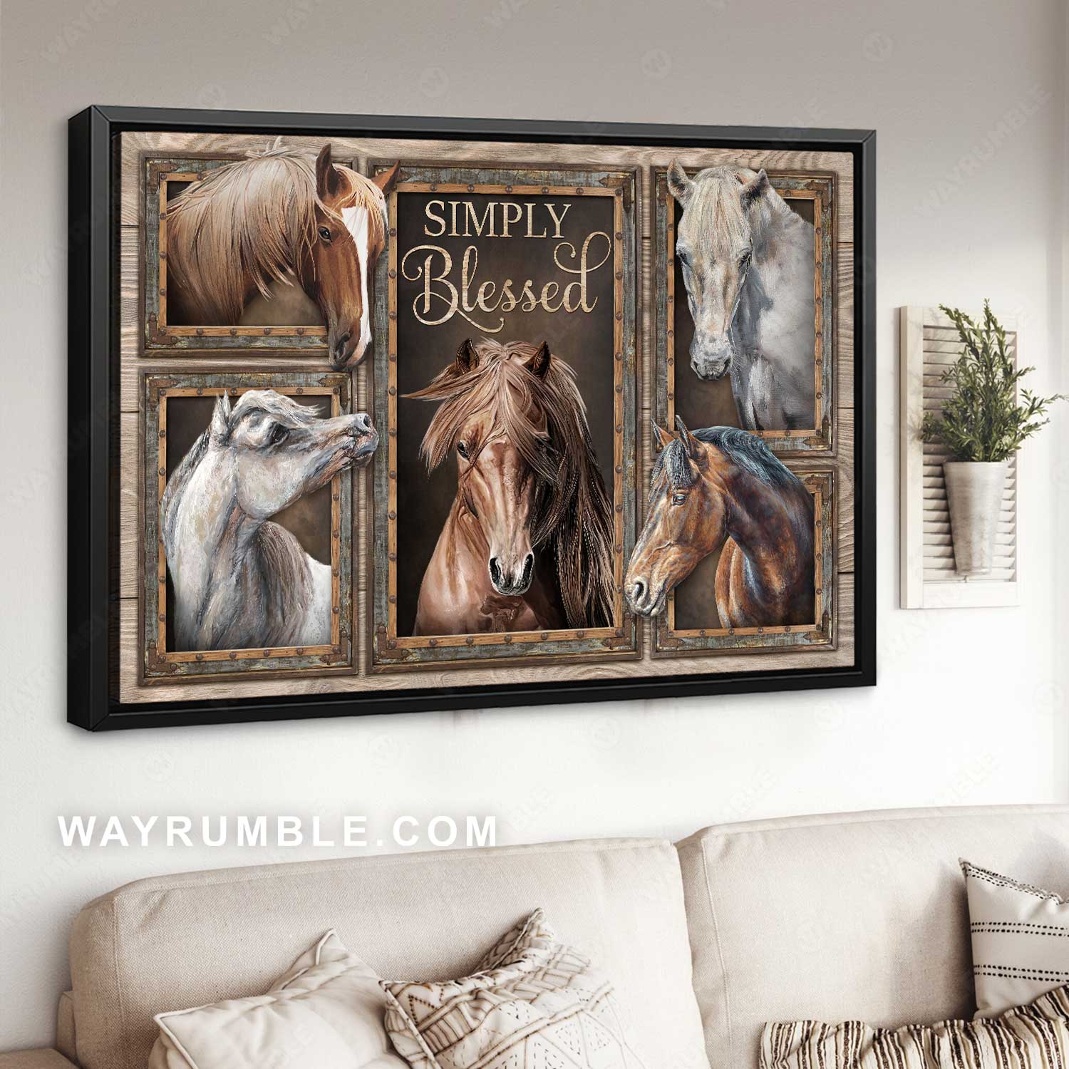 Amazing painting, Quarter horse, Watercolor horse, Simply blessed - Jesus Landscape Canvas Prints, Home Decor Wall Art