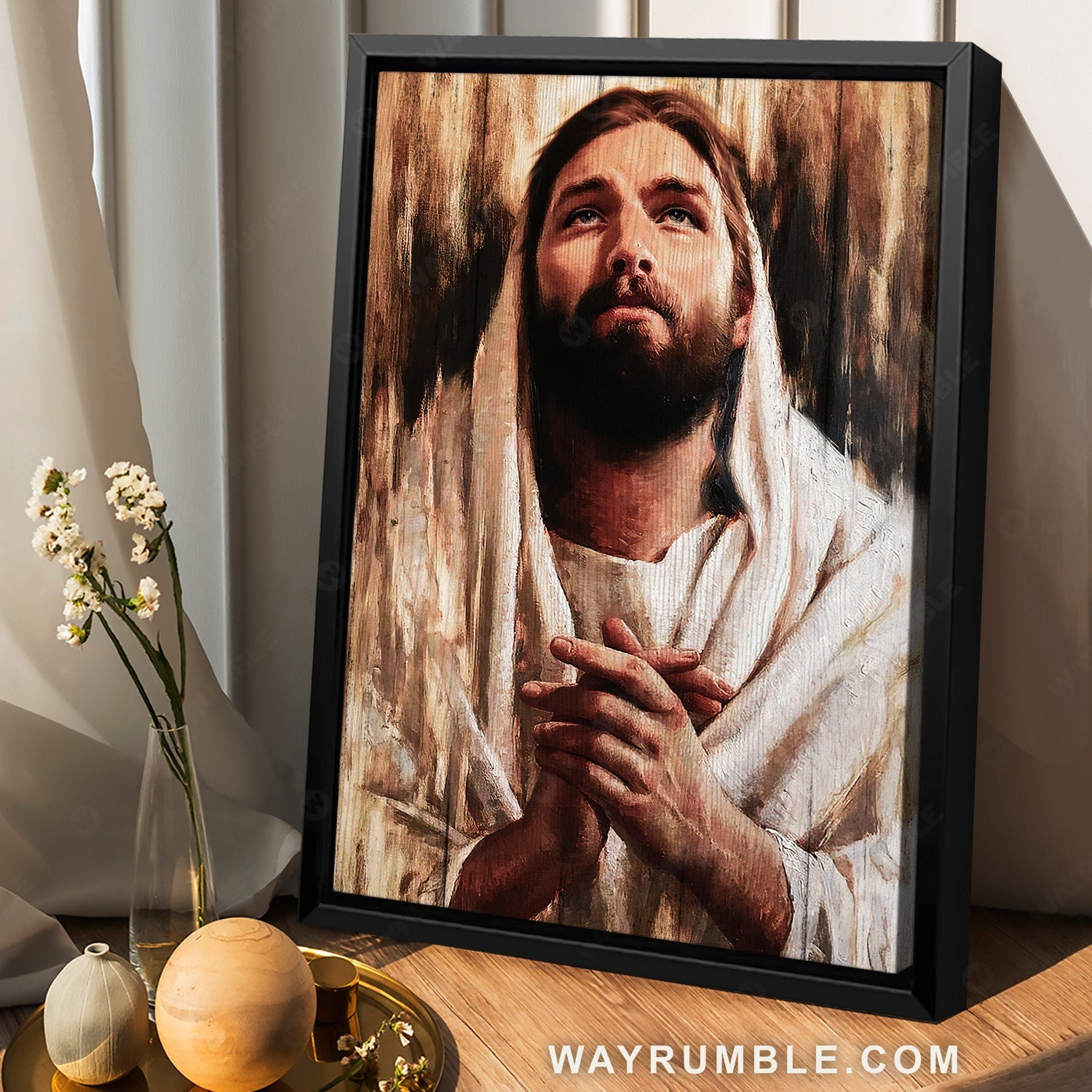 Pretty Jesus painting, Pray for healing, Home Decoration, The life of Jesus - Jesus Portrait Canvas Prints, Home Decor Wall Art