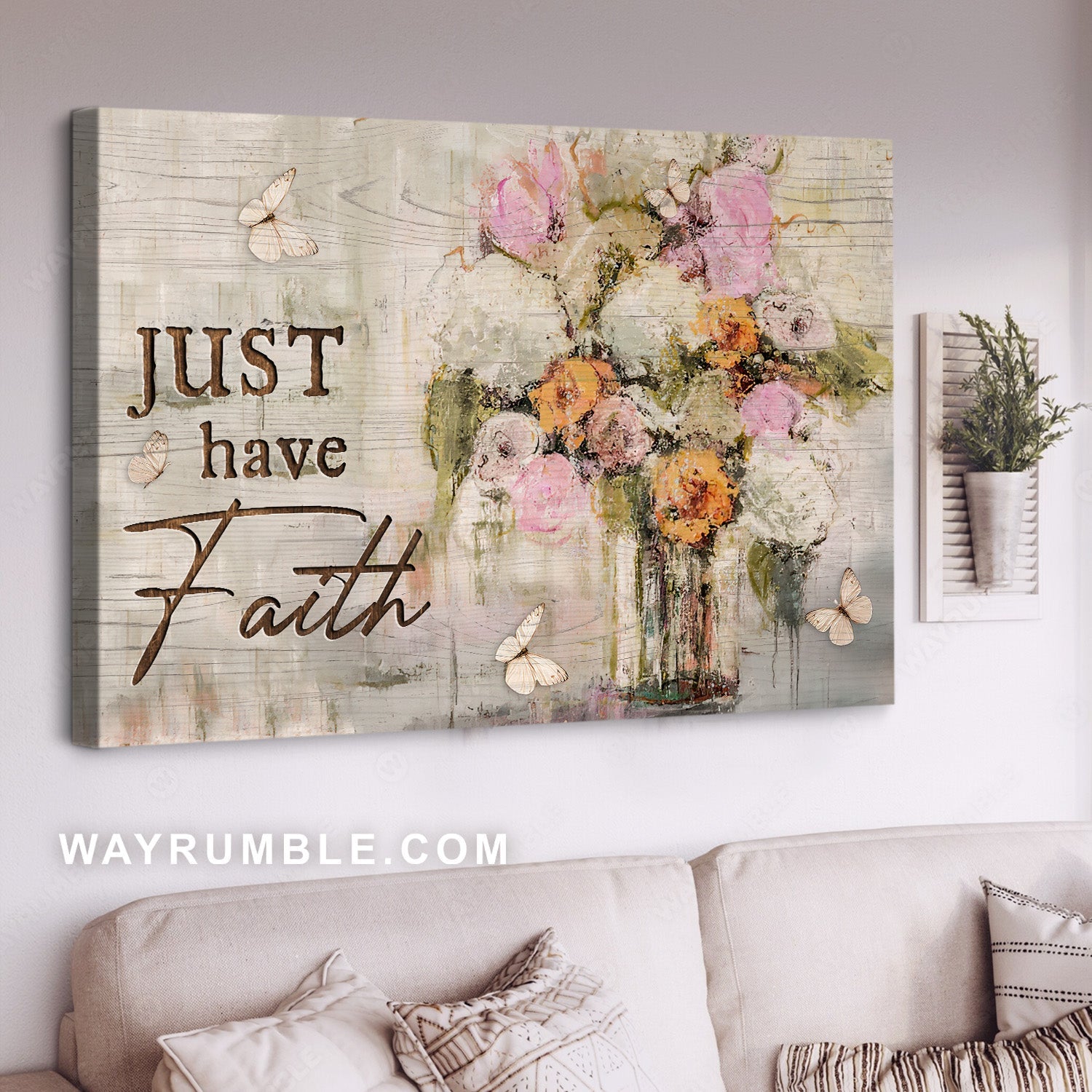 Pretty flower, Watercolor artwork, Still life drawing, Just have faith - Jesus Landscape Canvas Prints, Home Decor Wall Art