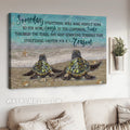 Beautiful sea turtle, Blue ocean, Someday everything will make perfect sense - Jesus Landscape Canvas Prints, Christian Wall Art