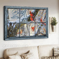 Pretty forest, Red cardinal, Home Decor, Be still and know that I am God - Jesus Landscape Canvas Prints, Home Decor Wall Art