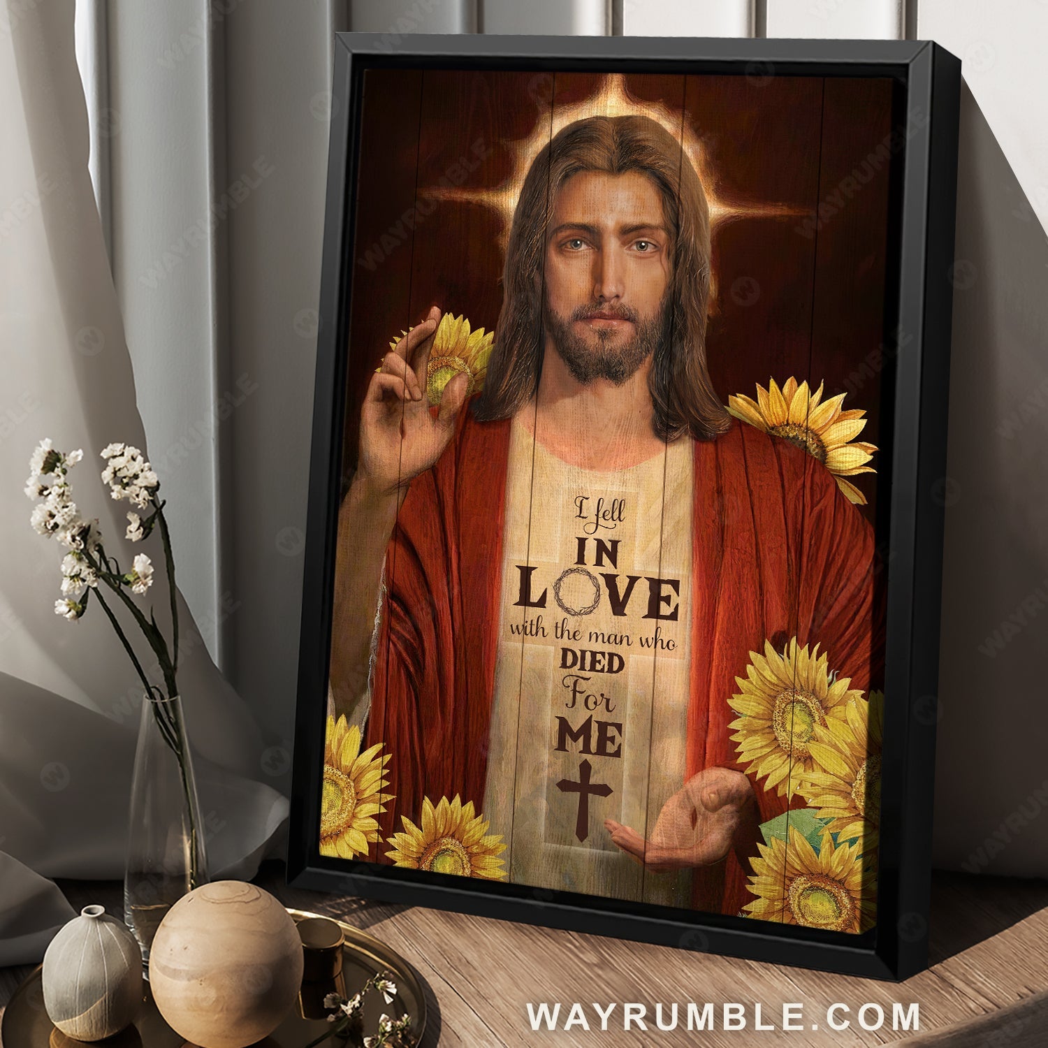 Awesome Jesus artwork, Sunflower frame, Infinite halo, Jesus drawing - Jesus Portrait Canvas Prints, Home Decor Wall Art