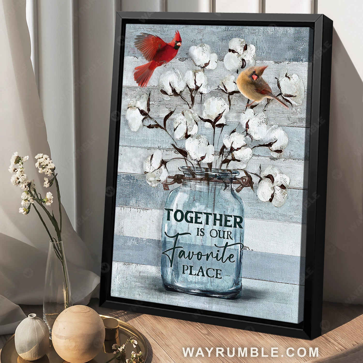 Stunning cotton flower, Pretty cardinal, Together is our favorite place - Jesus Portrait Canvas Prints, Home Decor Wall Art