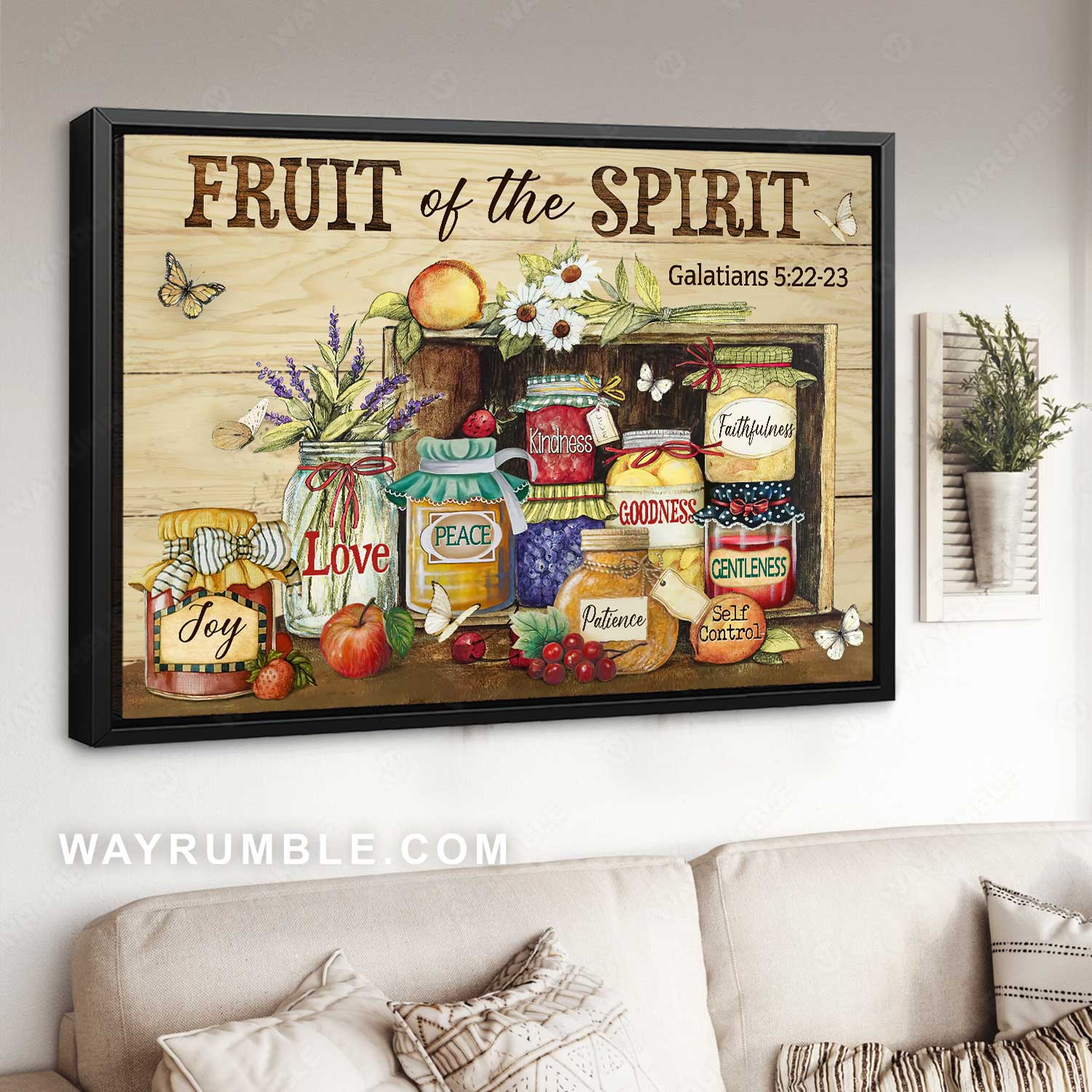 Colorful kitchen, Pretty lavender, Fruit of the spirit, Decor for Kitchen - Jesus Landscape Canvas Prints, Home Decor Wall Art
