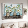 Pastel jasmine, Blue butterfly, Way maker, Miracle worker - Jesus Landscape Canvas Prints, Christian Wall Art