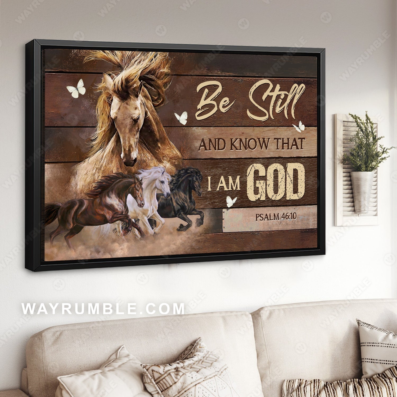 Little horse, Quarter horse, Stunning artwork, Be still and know that I am God - Jesus Landscape Canvas Prints, Home Decor Wall Art