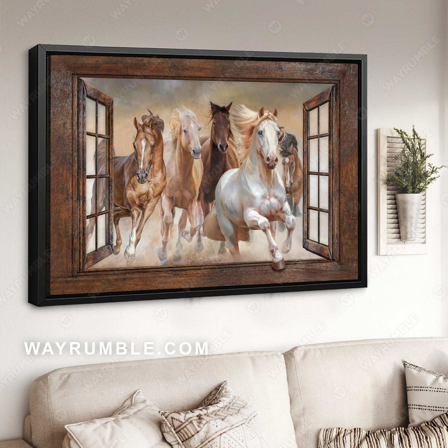 Horse artwork, Stunning painting, Running horse, Gift for horse lover - Jesus Landscape Canvas Prints, Home Decor Wall Art