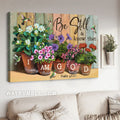 Mexican petunia, Flower garden, Hummingbird, Be still and know that I am God - Jesus Landscape Canvas Prints, Christian Wall Art