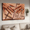 Watercolor Jesus hand, Bible painting, Stunning rings, God gave me you - Jesus Landscape Canvas Prints, Home Decor Wall Art