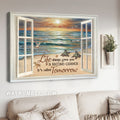 Sea turtle, Seagull, Beach painting, Life always gives you a second chance - Jesus Landscape Canvas Prints, Christian Wall Art