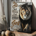Stunning lion, Amazing home decor, Be still and know that I am God - Jesus Portrait Canvas Prints, Home Decor Wall Art