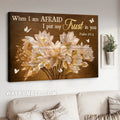 Beautiful lotus, Gift for flower lover, White butterfly, I put my trust in you - Jesus Landscape Canvas Prints, Home Decor Wall Art
