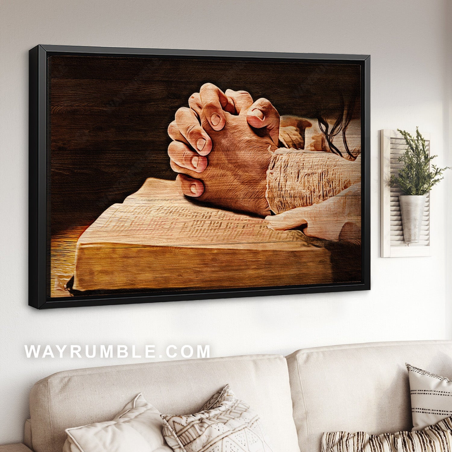 Beautiful bible painting, Watercolor Jesus hand, Pray for healing - Jesus Landscape Canvas Prints, Home Decor Wall Art