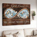 Infinity symbol, Watercolor bird, Spring painting, God knew my heart needed you - Jesus Landscape Canvas Prints, Christian Wall Art