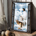 German Shepherd, Jesus painting, Heaven's light, Come to Jesus - Jesus Portrait Canvas Prints, Christian Wall Art