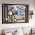 Hydrangea flower, Beautiful butterfly, Window frame, Give me Jesus - Jesus Landscape Canvas Prints, Christian Wall Art