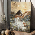 Jesus painting, Beautiful girl, Among the flower field, I am the daughter of a King - Jesus Portrait Canvas Prints, Christian Wall Art
