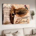 Little cow, Stunning hummingbird, Simply blessed - Jesus Landscape Canvas Prints, Home Decor Wall Art