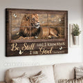 Wooden window, Stunning lion, Butterfly, Be still and know that I am God - Jesus Landscape Canvas Prints, Home Decor Wall Art